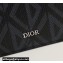 Dior Zipped Card Holder in Black CD Diamond Canvas