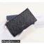 Dior Zipped Card Holder in Black CD Diamond Canvas