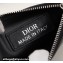 Dior Zipped Card Holder in Black CD Diamond Canvas