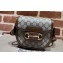 Gucci Horsebit 1955 mini rounded bag 760191 Beige and ebony GG Supreme