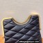 Saint Laurent Cerniera Shoulder Bag in Quilted Leather 754001 Black
