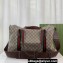 Gucci Large duffle bag with Web 758664 Beige and ebony GG Supreme