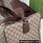 Gucci Large duffle bag with Web 758664 Beige and ebony GG Supreme