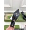 Gucci Heel 5.5cm Leather Pumps with Tiger head 764198 crocodile print Black 2023