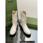 Gucci Heel 4cm Leather Boots with Double G and studs 750508 White 2023