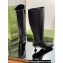 Gucci Heel 6.5cm Leather Knee High Boots Black 2023