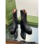 Gucci Heel 4cm Leather Boots with Double G and studs 750508 Black 2023