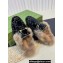 Gucci Wool Fur 2015 Re-Edition women's Princetown Slipper with Horsebit 397749 Jumbo GG Velvet Black 02 2023