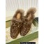 Gucci Wool Fur 2015 Re-Edition women's Princetown Slipper with Horsebit 397749 Jumbo GG Velvet Brown 02 2023