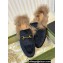 Gucci Wool Fur 2015 Re-Edition women's Princetown Slipper with Horsebit 397749 Velvet Black 2023