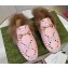 Gucci Wool Fur 2015 Re-Edition women's Princetown Slipper with Horsebit 397749 Leather Print Pink 2023