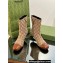 Gucci Heel 6.5cm Ankle Boots GG Canvas Beige 2023