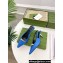 Gucci Heel 5.5cm Leather Pumps with Tiger head 764198 crocodile print Blue 2023
