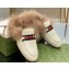 Gucci Wool Fur 2015 Re-Edition women's Princetown Slipper with Horsebit 397749 Leather Web White 2023