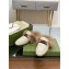 Gucci Wool Fur 2015 Re-Edition women's Princetown Slipper with Horsebit 397749 Leather Web White 2023
