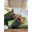 Gucci Wool Fur 2015 Re-Edition women's Princetown Slipper with Horsebit 397749 Jumbo GG Canvas Black 2023