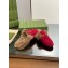 Gucci Wool Fur 2015 Re-Edition women's Princetown Slipper with Horsebit 397749 Suede Red 2023
