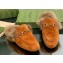 Gucci Wool Fur 2015 Re-Edition women's Princetown Slipper with Horsebit 397749 Suede Khaki 2023