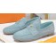 Louis Vuitton Suede calf leather LV Capri Loafers Light Blue 2023