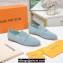 Louis Vuitton Suede calf leather LV Capri Loafers Light Blue 2023