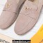 Louis Vuitton Suede calf leather LV Capri Loafers Beige 2023