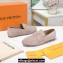 Louis Vuitton Suede calf leather LV Capri Loafers Beige 2023