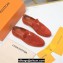 Louis Vuitton Suede calf leather LV Capri Loafers Caramel 2023