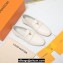 Louis Vuitton Grained calf leather LV Capri Loafers White 2023