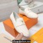 Louis Vuitton Grained calf leather LV Capri Loafers White 2023