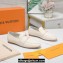 Louis Vuitton Grained calf leather LV Capri Loafers White 2023