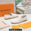 Louis Vuitton Grained calf leather LV Capri Loafers White 2023