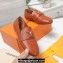 Louis Vuitton Grained calf leather LV Capri Loafers Caramel 2023