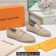 Louis Vuitton Grained calf leather LV Capri Loafers Beige 2023