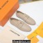 Louis Vuitton Grained calf leather LV Capri Loafers Beige 2023