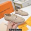 Louis Vuitton Grained calf leather LV Capri Loafers Beige 2023