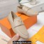 Louis Vuitton Grained calf leather LV Capri Loafers Beige 2023
