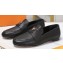 Louis Vuitton Grained calf leather LV Capri Loafers Black 2023