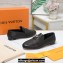 Louis Vuitton Grained calf leather LV Capri Loafers Black 2023