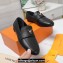 Louis Vuitton Grained calf leather LV Capri Loafers Black 2023