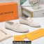 Louis Vuitton Suede calf leather LV Capri Loafers White 2023