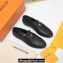 Louis Vuitton Grained calf leather LV Capri Loafers Black 2023