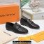 Louis Vuitton Grained calf leather LV Capri Loafers Black 2023