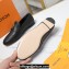 Louis Vuitton Grained calf leather LV Capri Loafers Black 2023