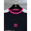 Chanel Wool Knit Top Black/White/Fuchsia 2023
