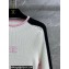 Chanel Wool Knit Top White/Black/Pink 2023