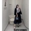 Dior Flared Mid-Length Skirt in Black Technical Cotton Lace with D-Lace Butterfly Motif 2023