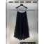 Dior Flared Mid-Length Skirt in Black Technical Cotton Lace with D-Lace Butterfly Motif 2023