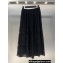 Dior Flared Mid-Length Skirt in Black Technical Cotton Lace with D-Lace Butterfly Motif 2023