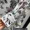 Dior Flared Mid-Length Shirt in White and Pastel Pink Cotton Voile with Toile de Jouy Mexico Motif 2023