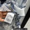 Dior Flared Mid-Length Shirt in White and Pastel Midnight Blue Cotton Voile with Toile de Jouy Mexico Motif 2023